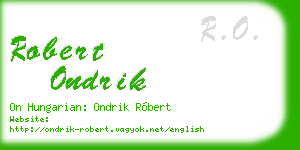 robert ondrik business card